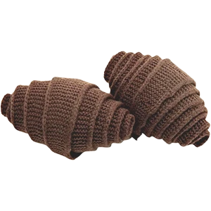 Croissant-shaped bandana scarf in wool for women and Gen-Z fashion