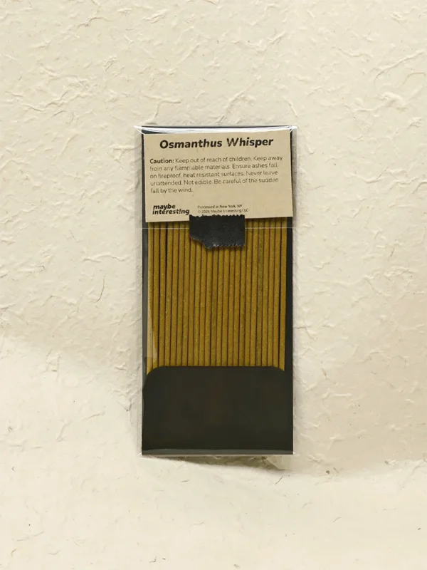 Osmanthus scented premium incense sticks on organic paper