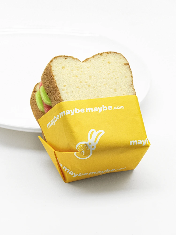 Sandwich style dish sponge in yellow wrap