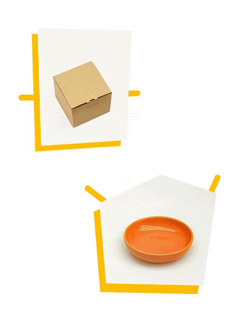 Burger plate set separated layers